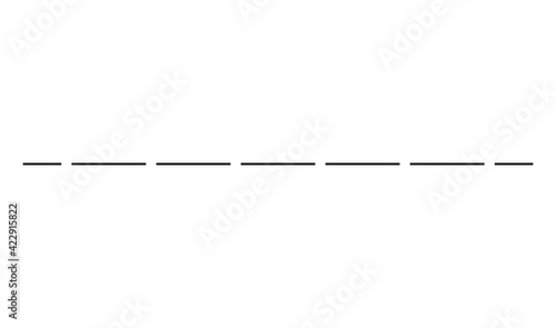 Horizontally repeatable dashed line, stripe