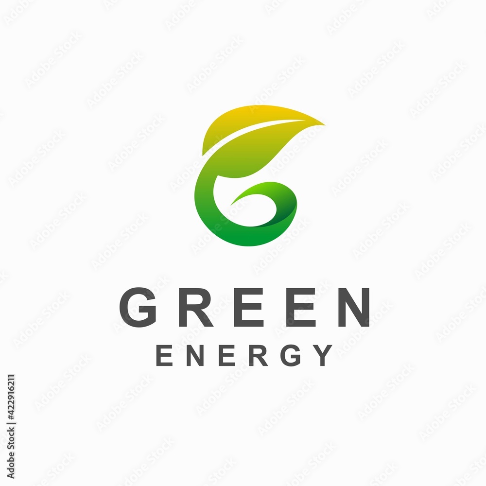 Green energy logo with letter G concept Green energy logo with letter G concept