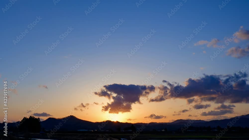 夕焼け 雲 タイムラプス 夕焼け 雲 タイムラプス
