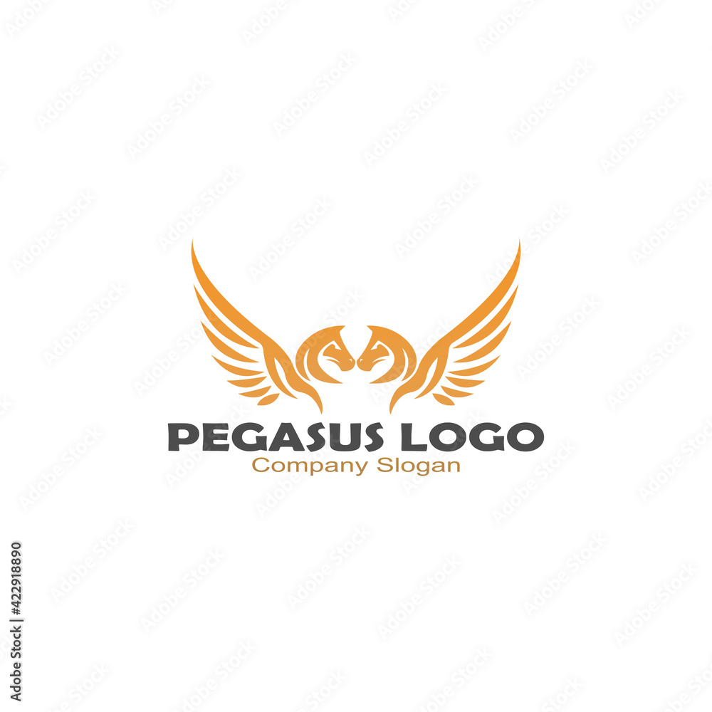 Pegasus horse head logo design