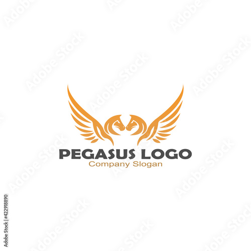 Pegasus horse head logo design