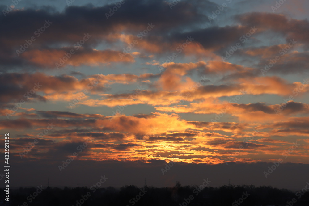sunset in the clouds in the morning sunset in the clouds in the morning
