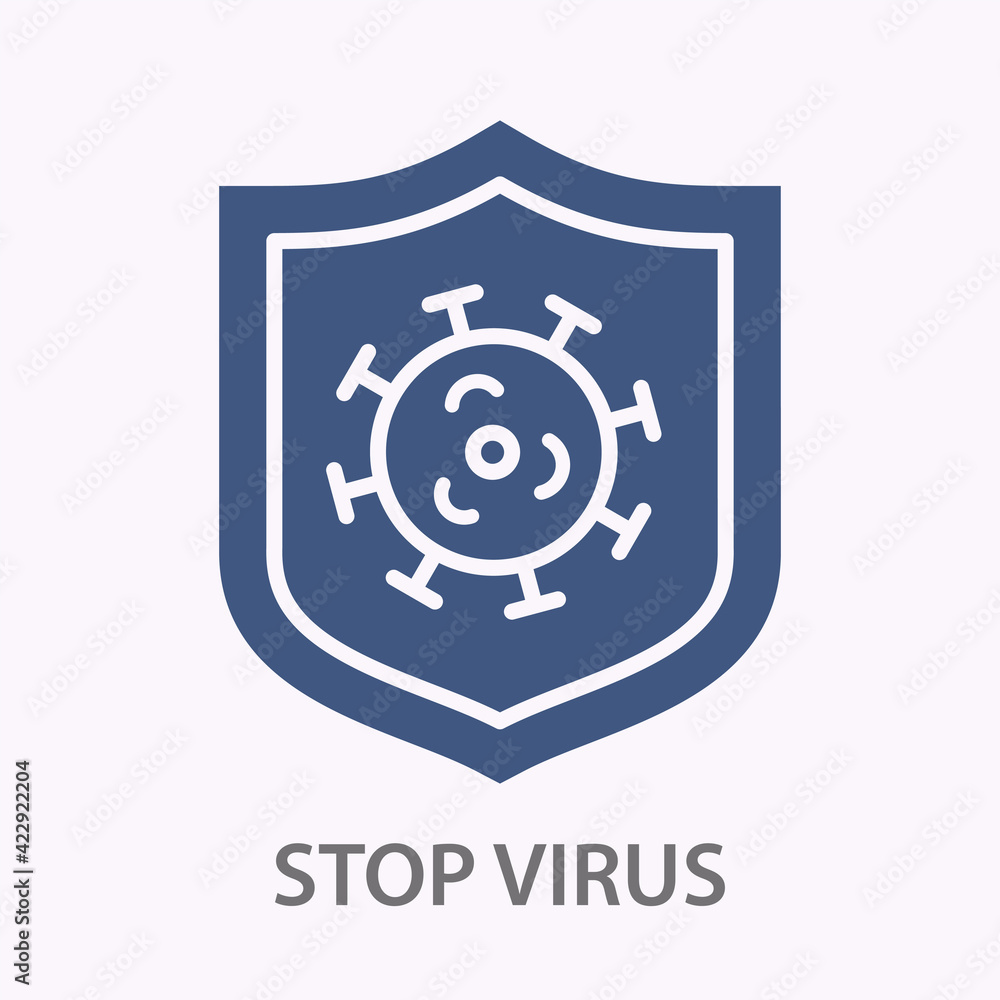 Virus protection glyph icon on white background. Vector illustration. Virus protection glyph icon on white background. Vector illustration.