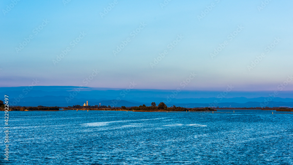 Grado and its lagoon at sunset. Glimpses of tranquility. Grado and its lagoon at sunset. Glimpses of tranquility.