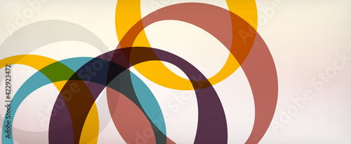 Ring geometric shapes, o letter repetition wallpaper. Abstract background for business or technology presentations, internet posters or web brochure covers