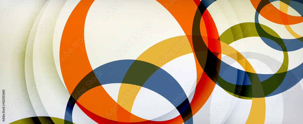 Ring geometric shapes, o letter repetition wallpaper. Abstract background for business or technology presentations, internet posters or web brochure covers Ring geometric shapes, o letter repetition wallpaper. Abstract background for business or technology presentations, internet posters or web brochure covers