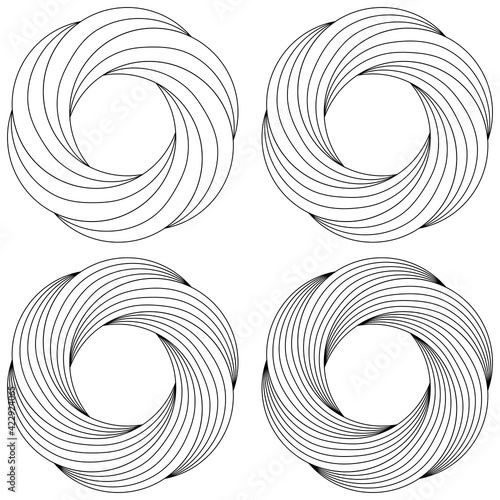 Set circular flower pattern...