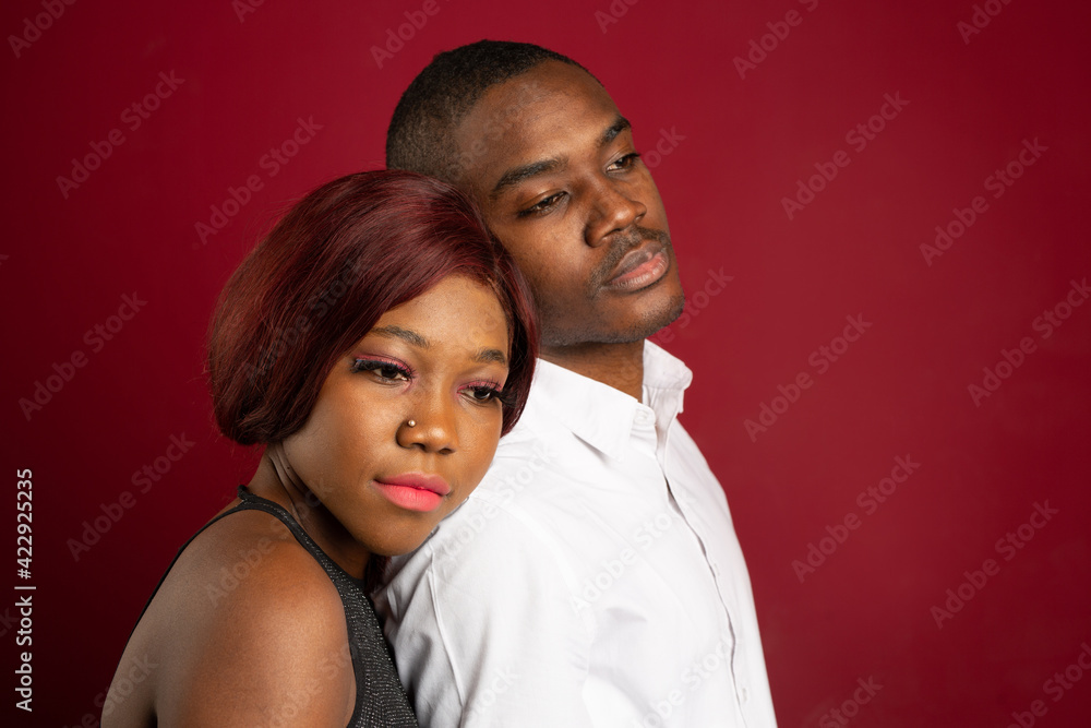Obraz premium beautiful young african couple man and woman 
