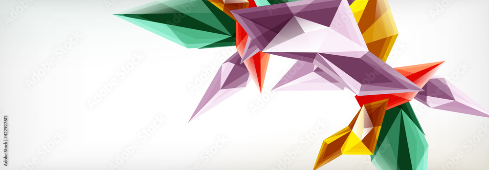 Vector 3d triangles and pyramids abstract background for business or technology presentations, internet posters or web brochure covers Vector 3d triangles and pyramids abstract background for business or technology presentations, internet posters or web brochure covers
