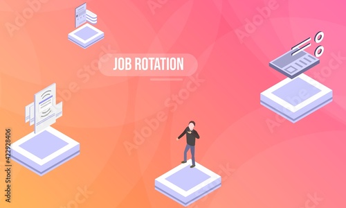 Job rotation concept on abstract design