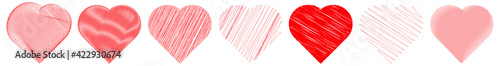 Hearth shape with scribble, doodle style
