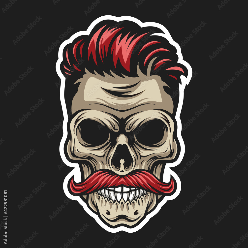 Barber's skull, premium quality, design inspiration