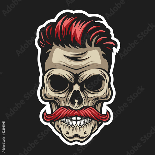 Barber's skull, premium quality, design inspiration