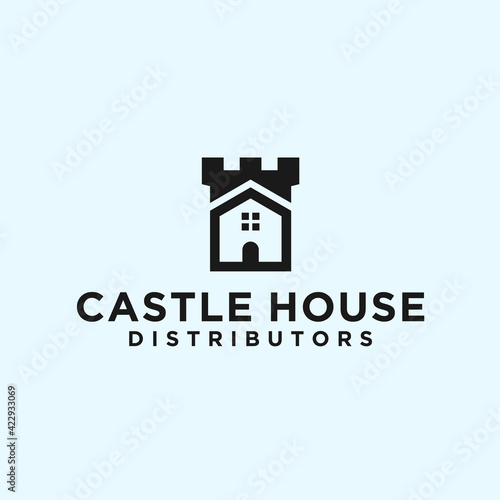 abstract house logo. castle icon