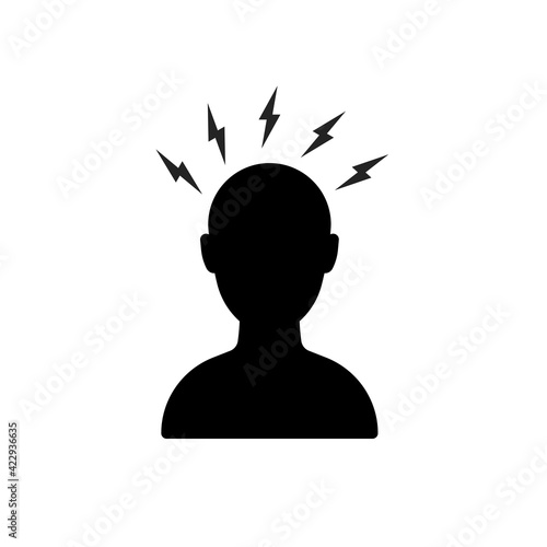 frustrated man abstract icon like stress