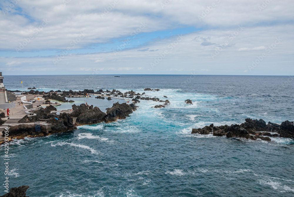 Natural complex of lava pools and Atlantic Ocean, Porto Moniz, Madeira, Portugal Natural complex of lava pools and Atlantic Ocean, Porto Moniz, Madeira, Portugal