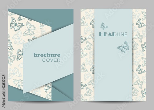 Modern vector templates for brochure cover in A4