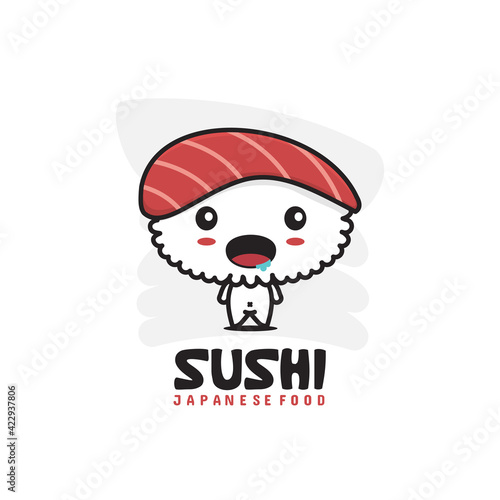 Cute sushi mascot character