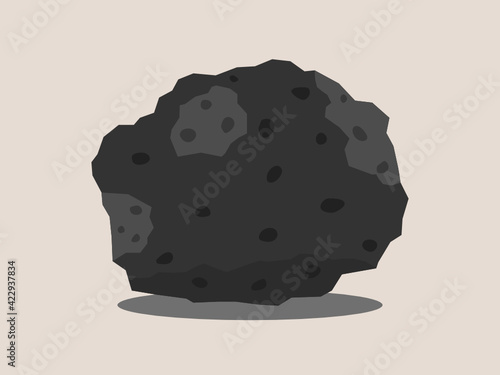 Basalt hand specimen. Mafic extrusive igneous rock.