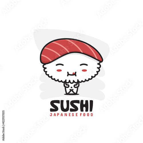 Cute sushi mascot character