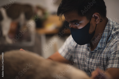 business worker with surgic...