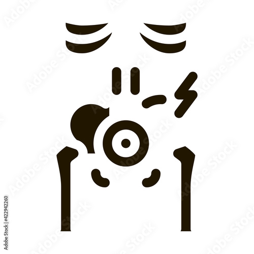 back lumbar arthritis icon Vector Glyph Illustration