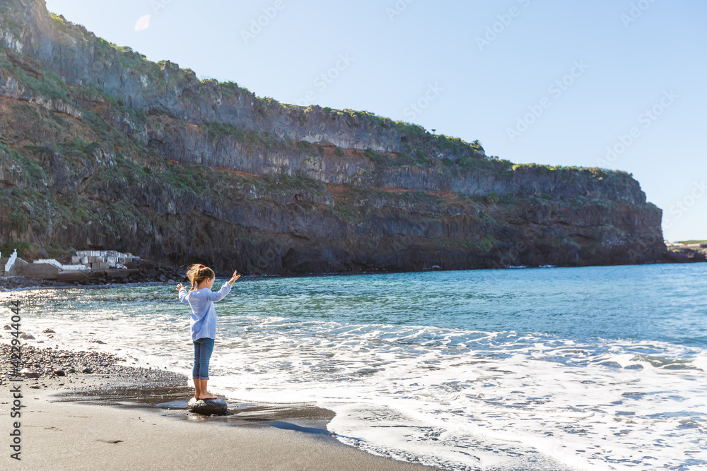 beautiful alone sensual girl on the beach