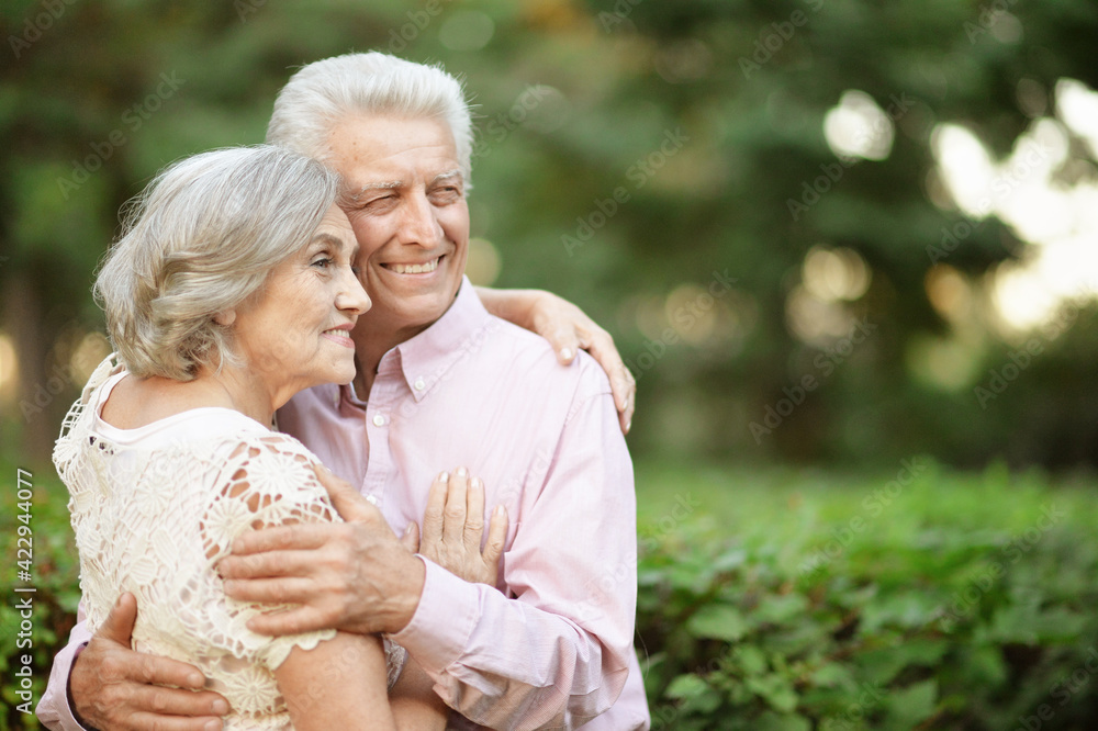 smiling senior couple smiling in park smiling senior couple smiling in park