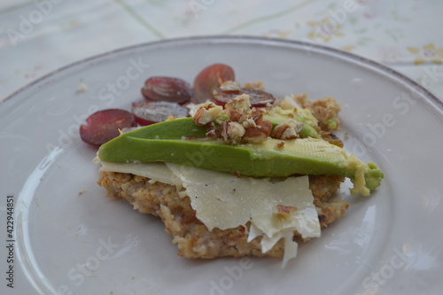 sandwich with cheese and avocado