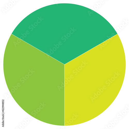 Segmented circle pie graph, pie chart infographics, presentation template design element from 1 to 36 segments