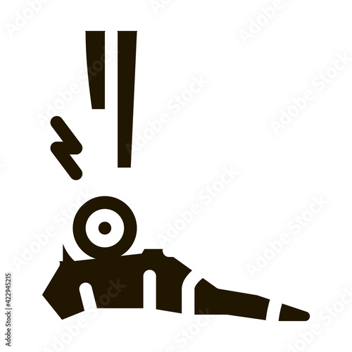 rheumatoid arthritis of foot icon Vector Glyph Illustration