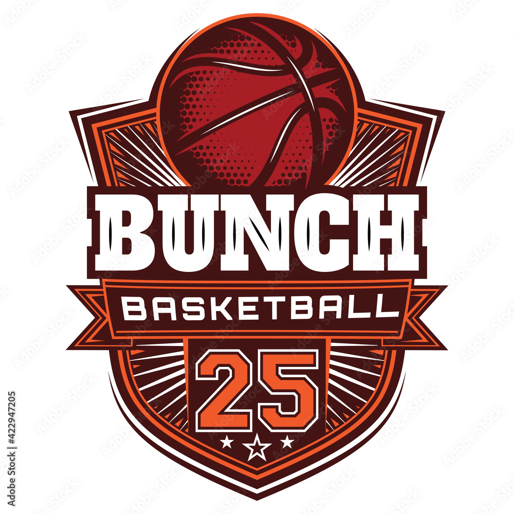 Color template on the theme of basketball. Vector editable illustration.  Element for business card, style, website, print Stock Vector | Adobe Stock