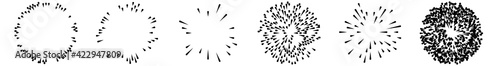 Radial, radiating lines, stripes abstract element for explosion, burst, spread theme