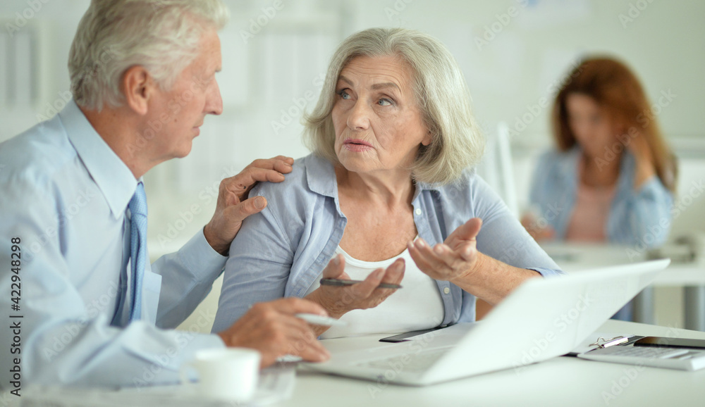 Obraz premium successful senior businesspeople working