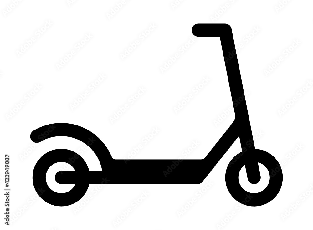 Scooter vector icon. Scooter vector icon.