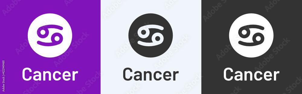 Cancer zodiac sign. Horoscope constellation vector symbol. Cancer zodiac sign. Horoscope constellation vector symbol.