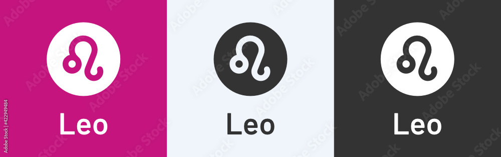 Leo zodiac sign. Horoscope constellation vector symbol. Leo zodiac sign. Horoscope constellation vector symbol.