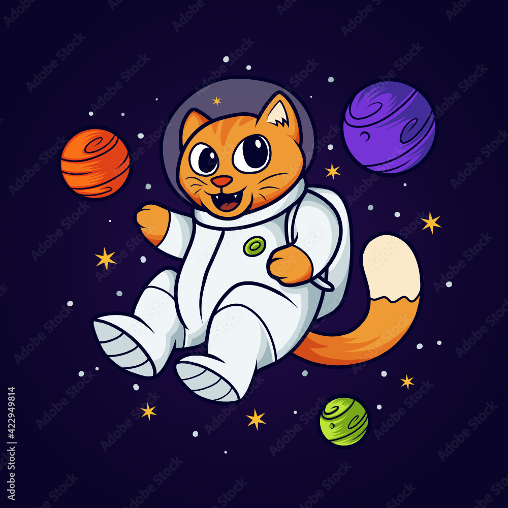 Fototapeta premium Space cat