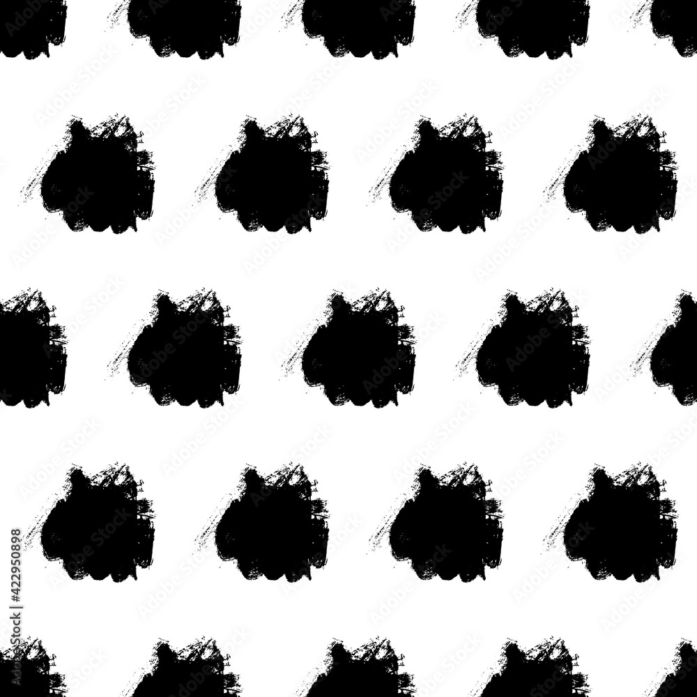 Seamless pattern with black brushstrokes Seamless pattern with black brushstrokes