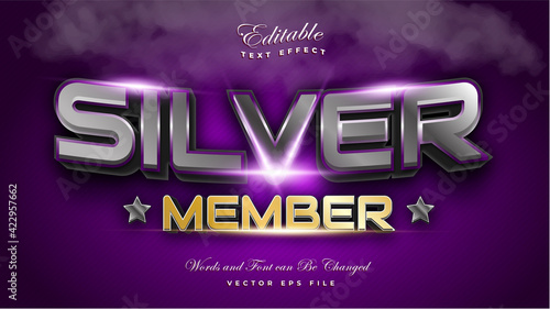 Silver Member Text Effect