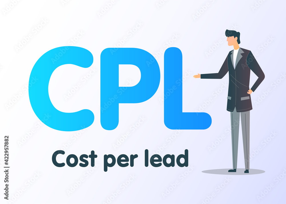Cost per lead flat vector illustration. Pricing model. Cost per lead flat vector illustration. Pricing model.