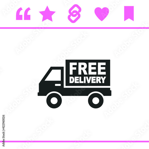 Simple black vector icon on white background