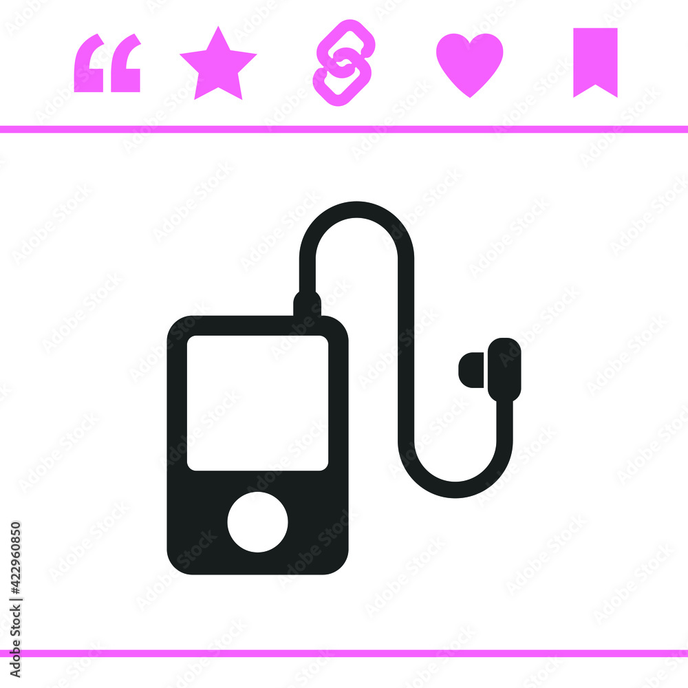 Simple black vector icon on white background Simple black vector icon on white background
