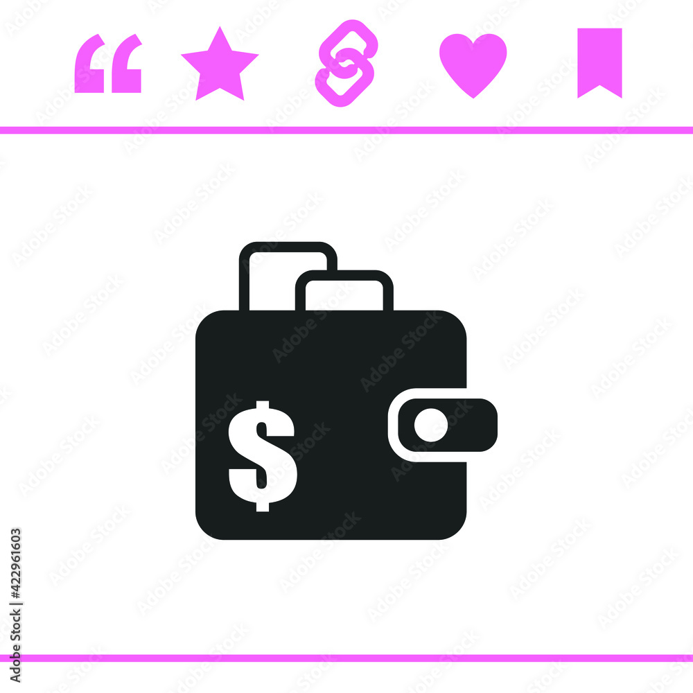 Simple black vector icon on white background Simple black vector icon on white background