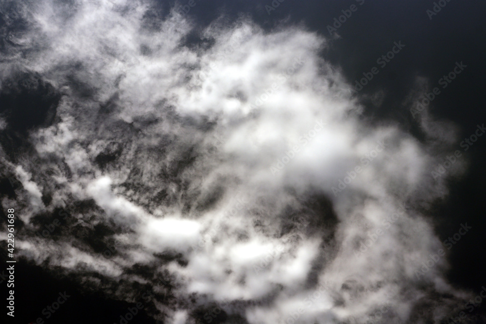 Obraz premium black and white smoke clouds