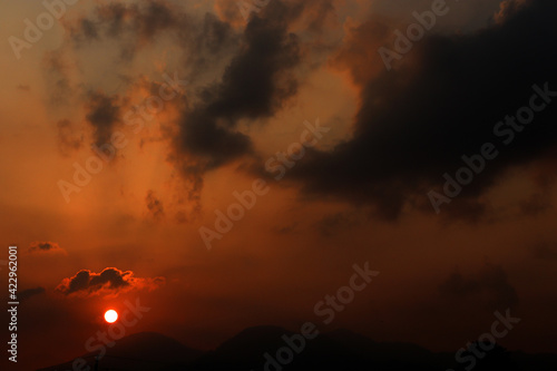 sunrise in the sky