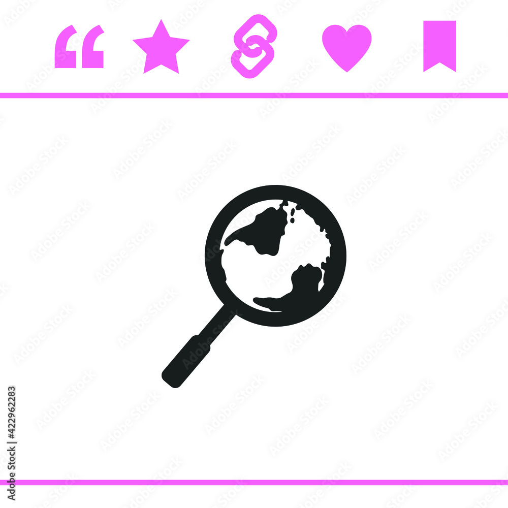Simple black vector icon on white background Simple black vector icon on white background