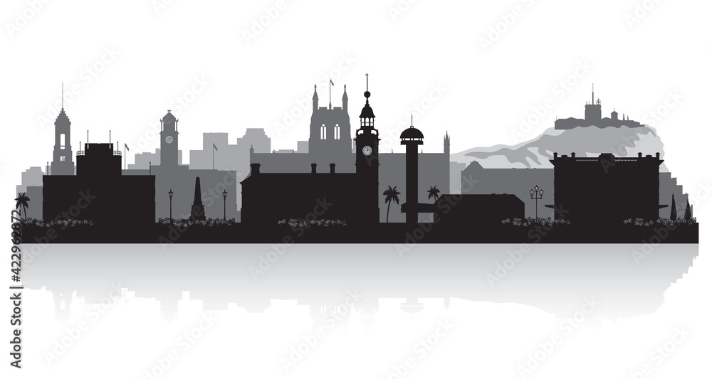 Newcastle Australia city skyline silhouette