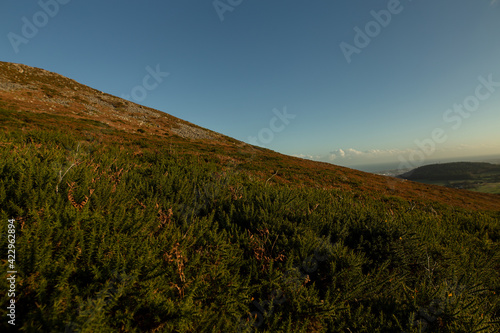 sunset over the mountains in Ireland