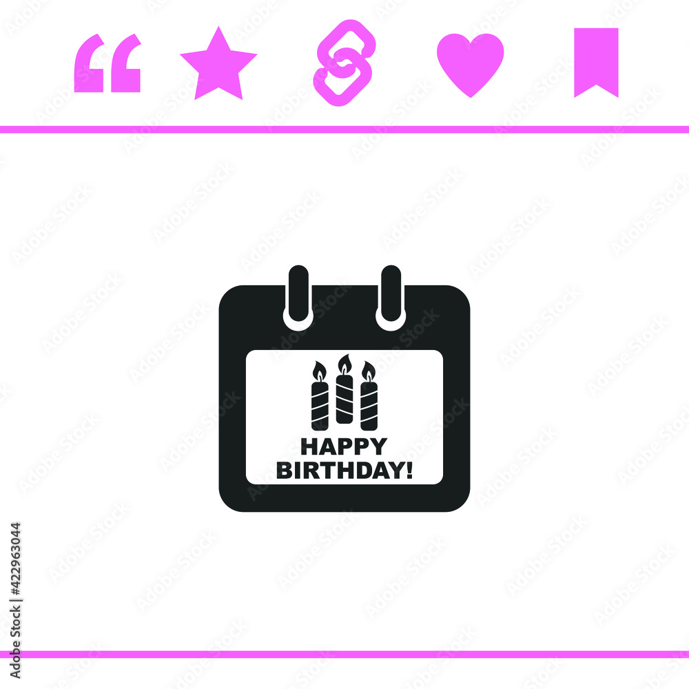 Simple black vector icon on white background Simple black vector icon on white background